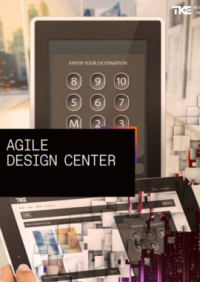 The cover of the TK Elevator AGILE - Design Center brochure.